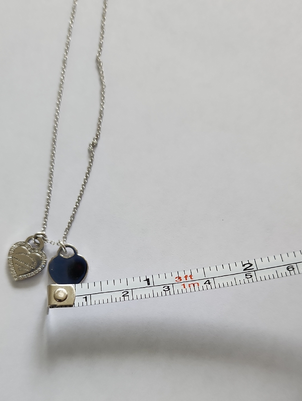 Tiffany & Co. Double Heart 18K Gold Diamond Necklace - Picture 9 of 9